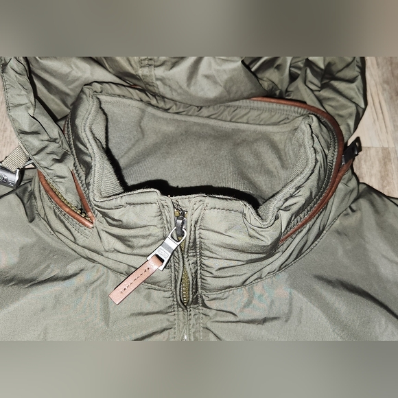 Polo Ralph Lauren Jacket Men's Leather Trim Hood Vintage Windbreaker Coat 2XL - Picture 5 of 10